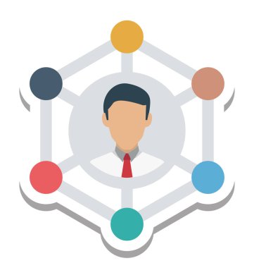 Sosyal ağ, bağlı kuruluş pazarlama izole vektör simgesi