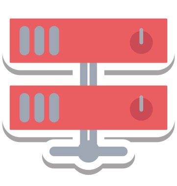 Sunucu, veritabanı izole vektör simge