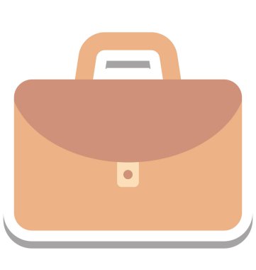 Evrak çantası, çanta izole vektör simge