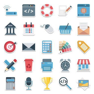 İzole simgeler vektör web veri, tasarım ve geliştirme