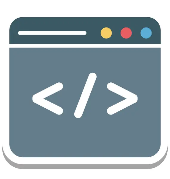 Webdevelopment Codering Van Geïsoleerde Vector Icon — Stockvector