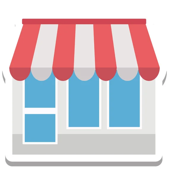 Tienda Compras Compras Línea Icono Vectorial Aislado — Vector de stock