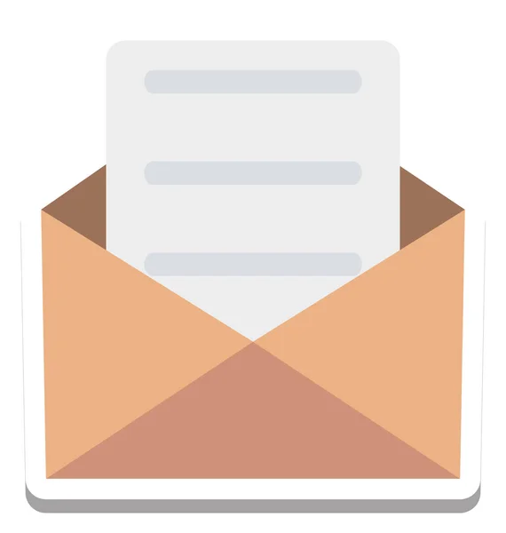 Sobre Icono Aislado Del Vector Del Email — Vector de stock