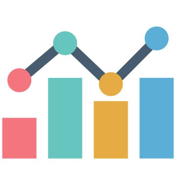 Grafik ilerleme grafik izole vektör simgeler olmak değişiklik yapabileceğiniz herhangi bir stil ile