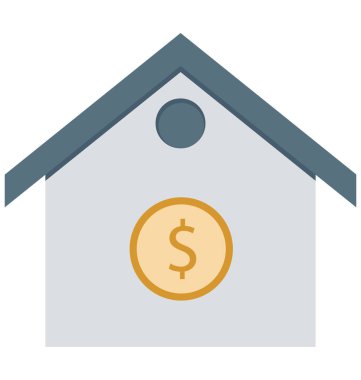 Bina, doları izole vektör simgeler olmak değişiklik yapabileceğiniz herhangi bir stil ile