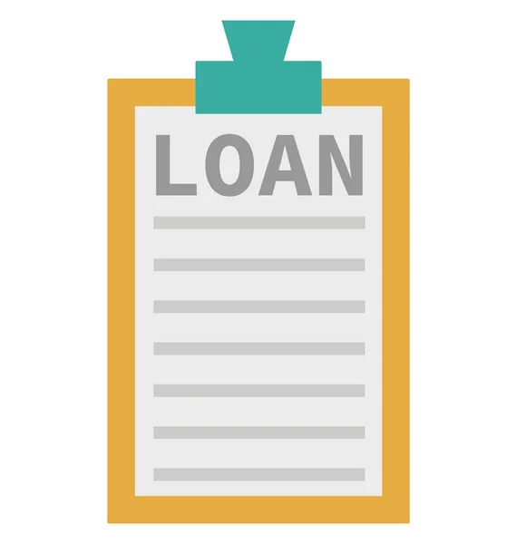 Loan Loan Application Isolated Vector Icons Can Modify Any Style — Stockvector