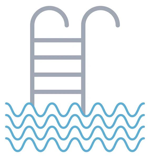 Plavecký Bazén Plavání Izolované Vektorové Ikony Lze Upravit Jakýkoliv Stylem — Stockový vektor