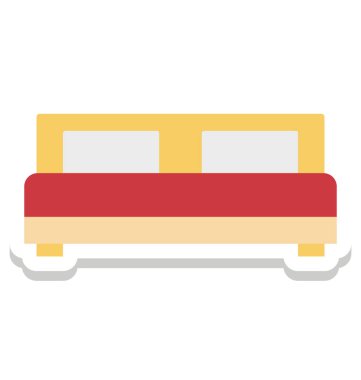 Yatak, yatak odası izole vektör simgeler olmak değişiklik yapabileceğiniz herhangi bir stil ile