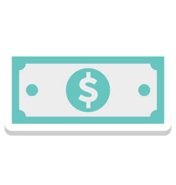 Kağıt para, kağıt Not izole vektör simgeleri herhangi bir stille değiştirmek