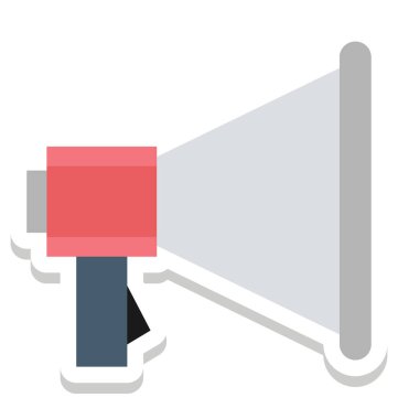 Megafon, konuşma trompet izole vektör simgeler olmak değişiklik yapabileceğiniz herhangi bir stil ile