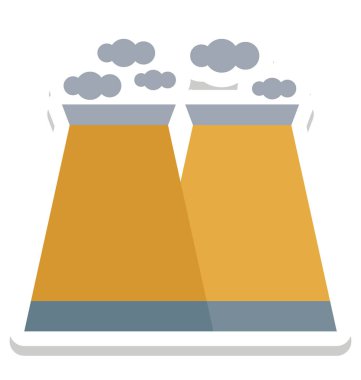 Tuğla kule, fabrika izole vektör simgeler olmak değişiklik yapabileceğiniz herhangi bir stil ile