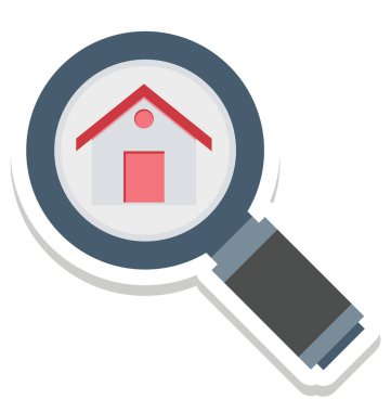 Ev arama, Büyüteç Camı izole vektör simgeler olmak değişiklik yapabileceğiniz herhangi bir stil ile