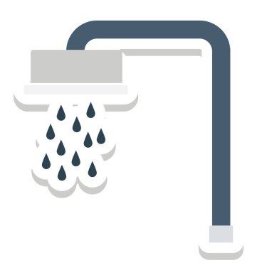 Duş Merkez, duş izole vektör simgeler olmak değişiklik yapabileceğiniz herhangi bir stil ile