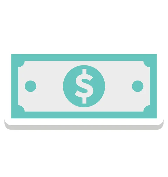 Paper Money Paper Note Los Iconos Vectoriales Aislados Pueden Modificar — Vector de stock