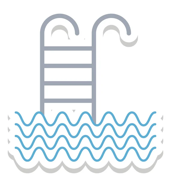 Swimming Pool Swimming Isolated Vector Icons Can Modify Any Style — Stockvector