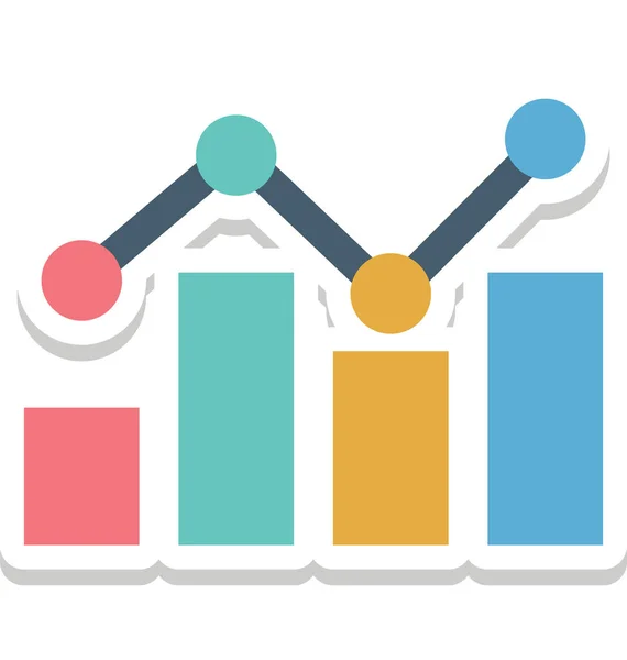 Bar Graph Haladás Diagram Elszigetelt Vektoros Ikonok Módosíthatja Bármely Stílus — Stock Vector