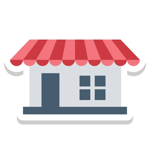 Shop Kiosk Isolated Vector Icons Can Modify Any Style — Stockvector