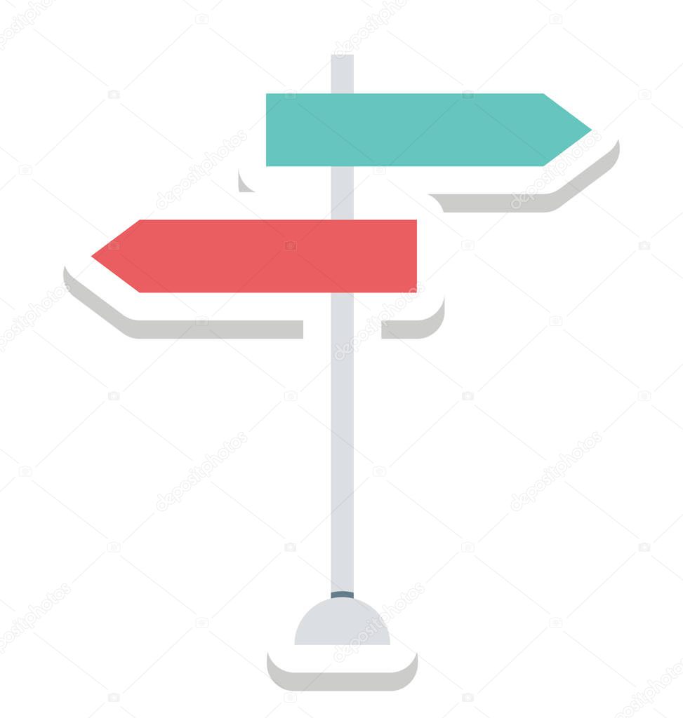 Guidepost, Signpost Isolated Vector Icons can be modify with any Style