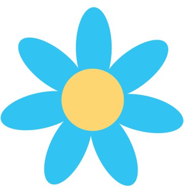 Çiçek, ayçiçeği vektör simgesi