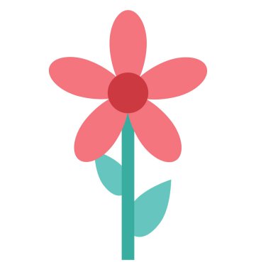 Çiçek, ayçiçeği vektör simgesi