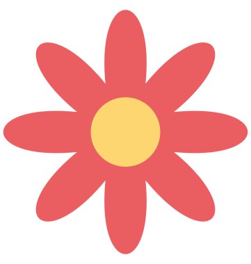 Çiçek, ayçiçeği vektör simgesi