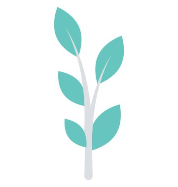 Yaprak, dal vektör simge bırakır