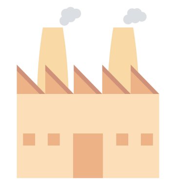 Sanayi, fabrika vektör simgesi