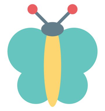 Kelebek, güve, böcek vektör simgesi