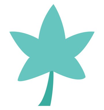 Akçaağaç yaprağı, yaprak vektör simgesi