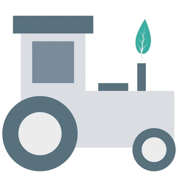 Tractor Tractor Granja Vector Icono — Vector de stock