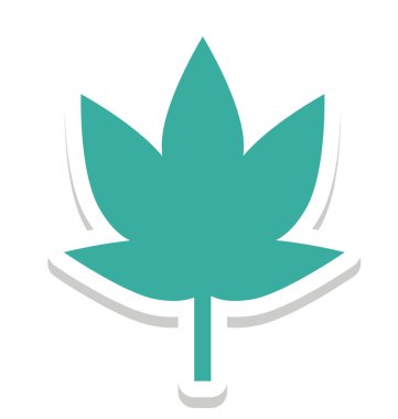 Akçaağaç yaprağı, yaprak vektör simgesi