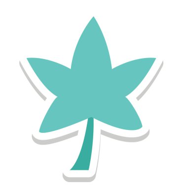 Akçaağaç yaprağı, yaprak vektör simgesi