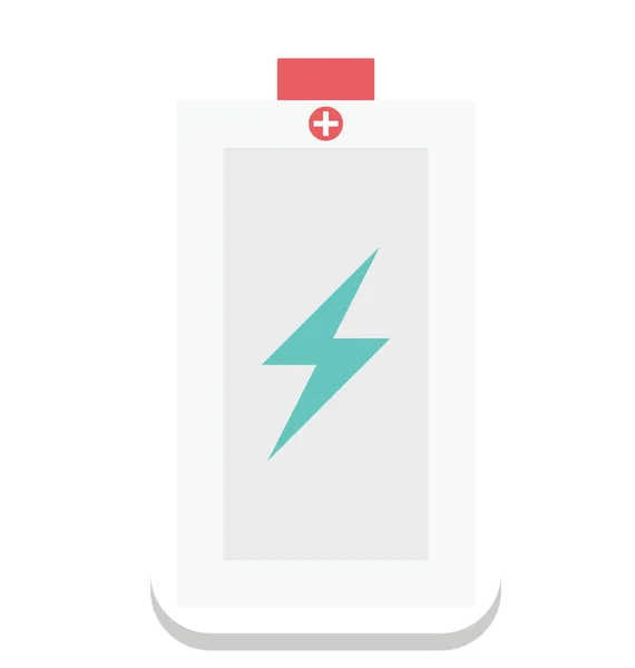 Battery Charging Thunder Vector Icon — Stock Vector