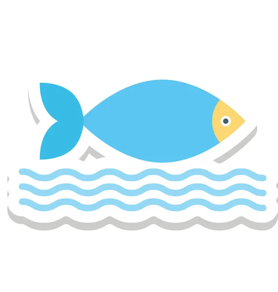 Fisk Skaldjur Vektor Symbol — Stock vektor