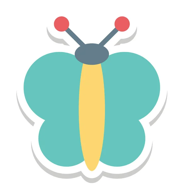 Vlinder Vlinder Insect Vector Icon — Stockvector