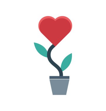 Aşk, vektör simge bitki