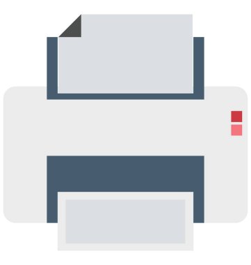 Yazıcı, Faks izole vektör simge