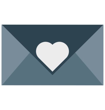 Aşk, vektör simge mektup