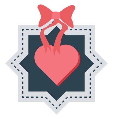 Düğün hediyesi, hediye kutusu vektör simgesi