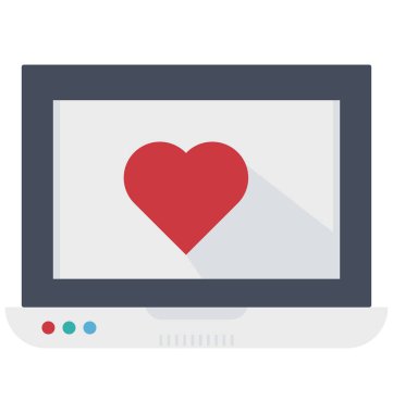 Web sitesi dating, vektör simge seviyorum