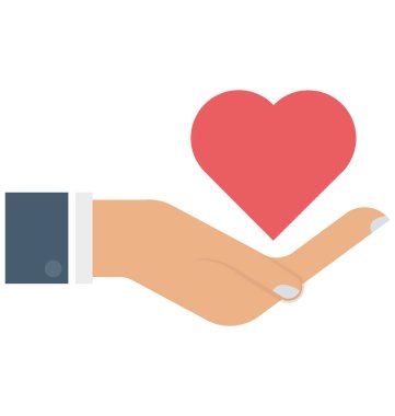 Sevecen, sevgi dolu vektör simgesi