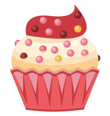 kurabiye, cupcake vektör simgesi