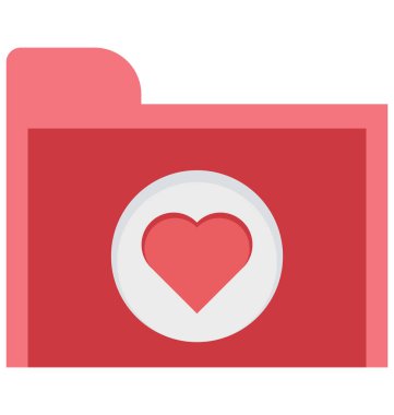 Aşk, klasör vektör simgesi