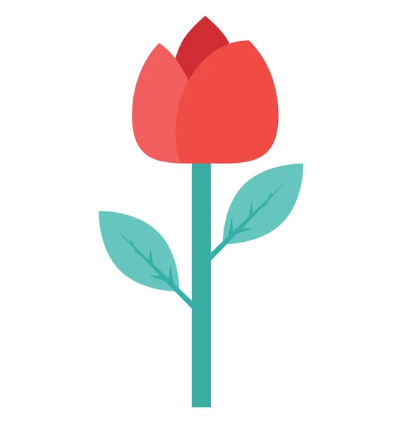 Tulipán Flor Vector Icono — Archivo Imágenes Vectoriales