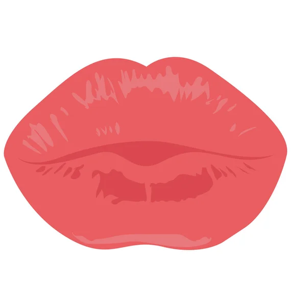 Lábios Lábios Femininos Vector Ícone — Vetor de Stock