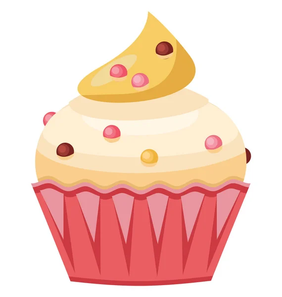 Magdalena Cupcake Vector Icono — Vector de stock