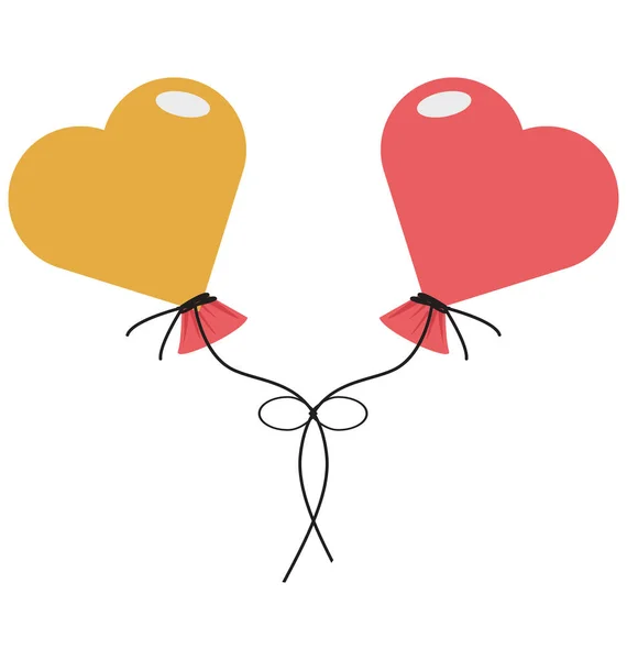 Heart Balloon Valentine Heart Vector Icon — Stock Vector