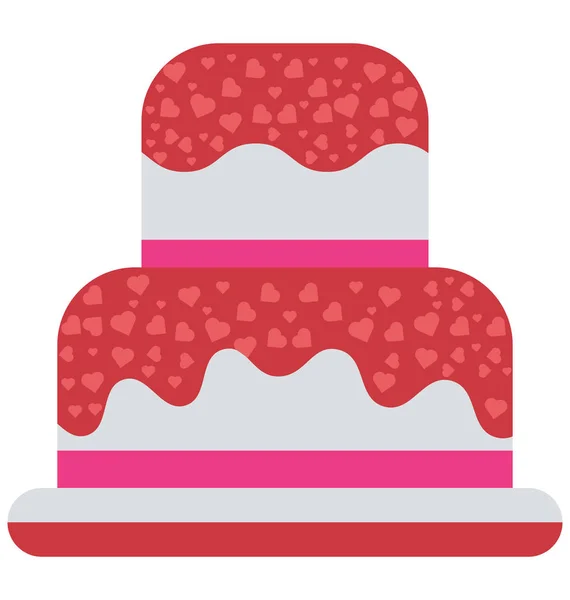 Gâteau Anniversaire Icône Vectorielle — Image vectorielle