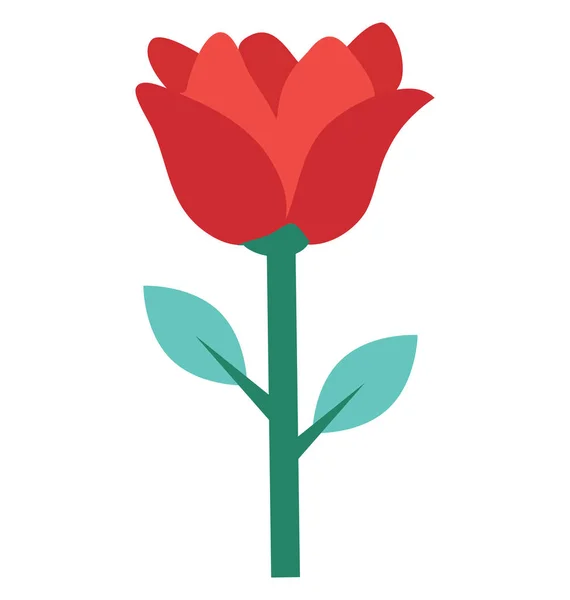 Bourgeon Rose Icône Vectorielle Fleur — Image vectorielle