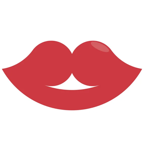 Lippen Weibliche Lippen Vektor Symbol — Stockvektor